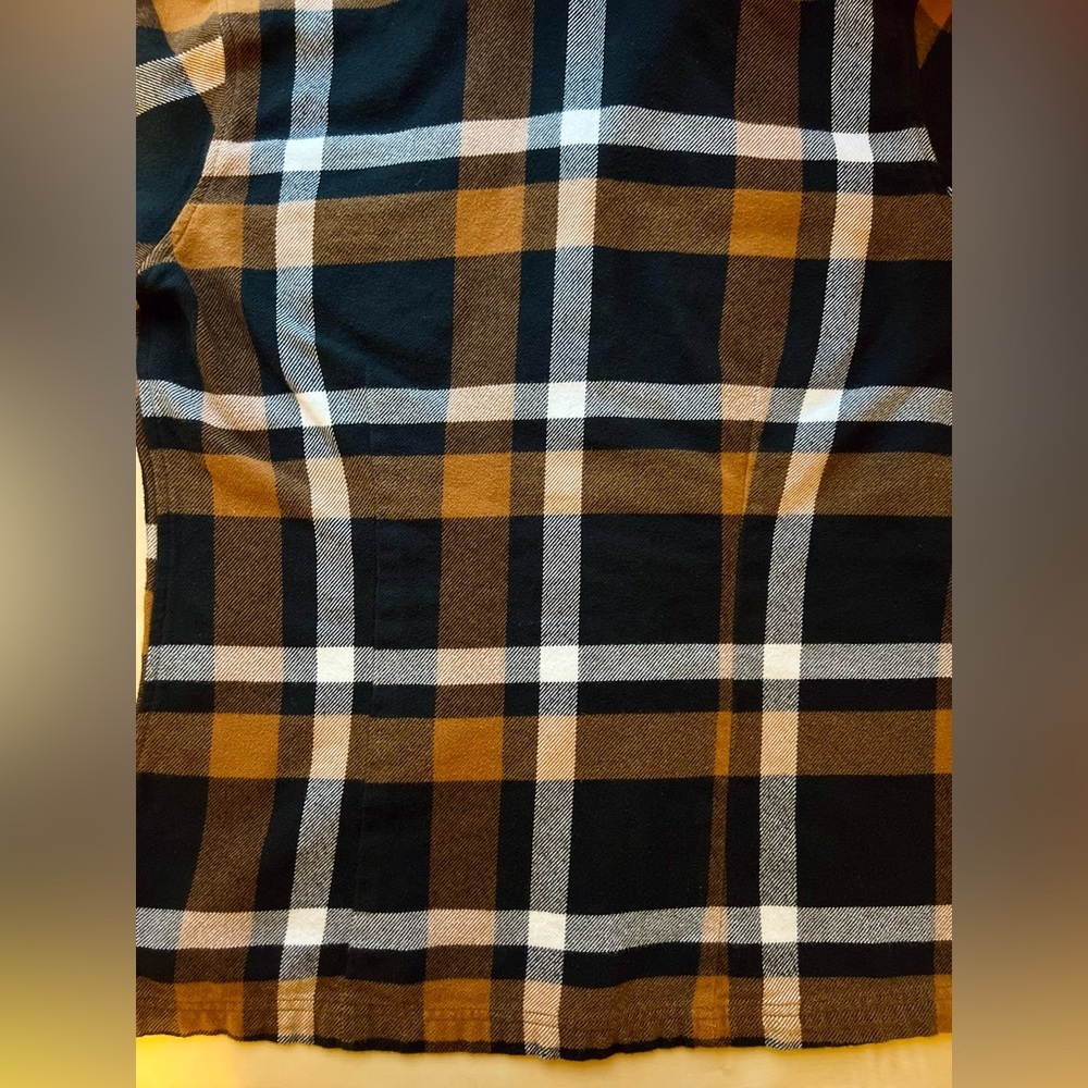 Patagonia Organic Cotton Flannel Plaid Shirt women’s size 12 - Picture 6 of 7
